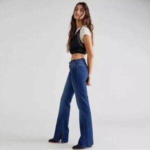 NWT Free People Stillwater Low-Rise Slim Flare Jeans, Sz 26